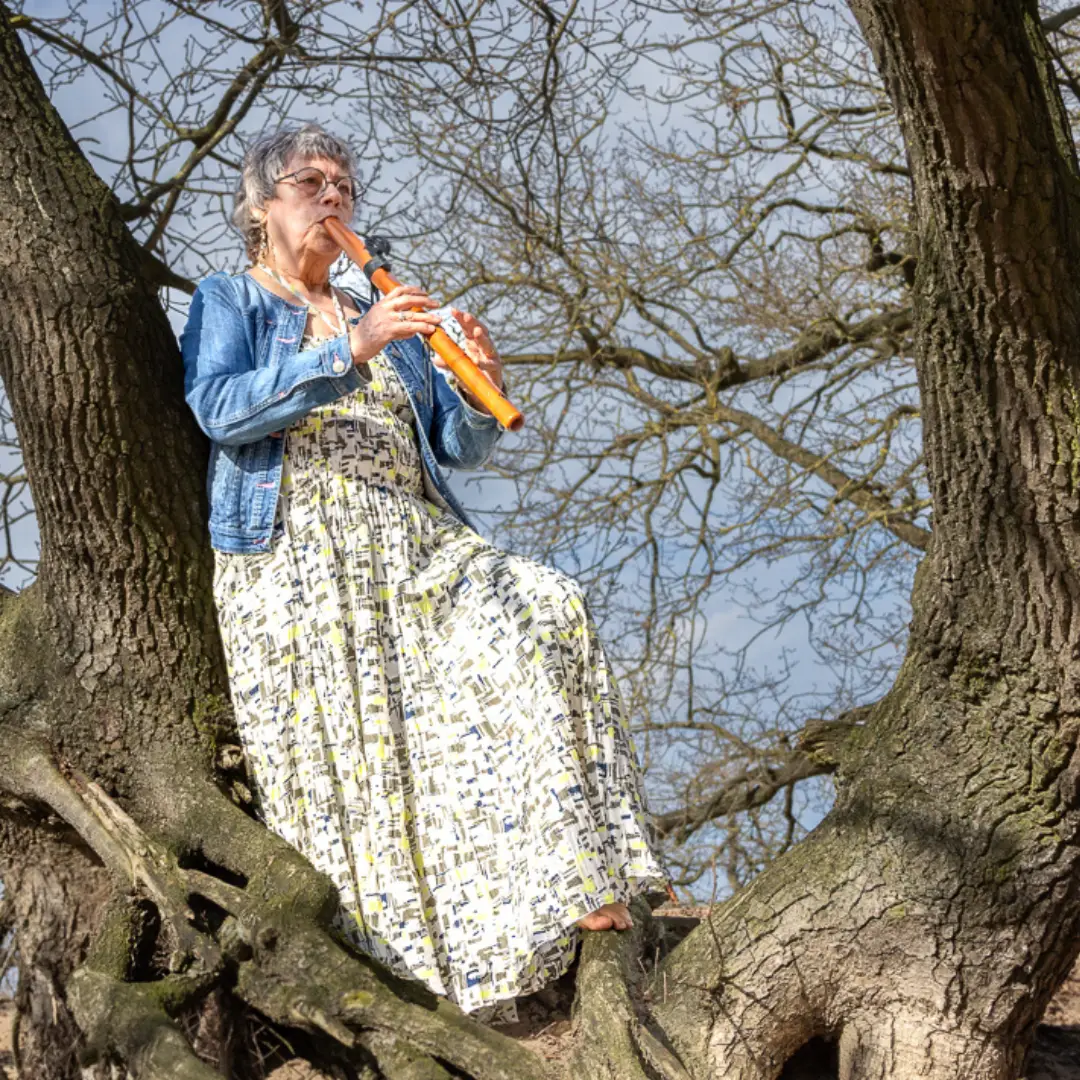 Hobby fotografie spelen op instrument blokfluit